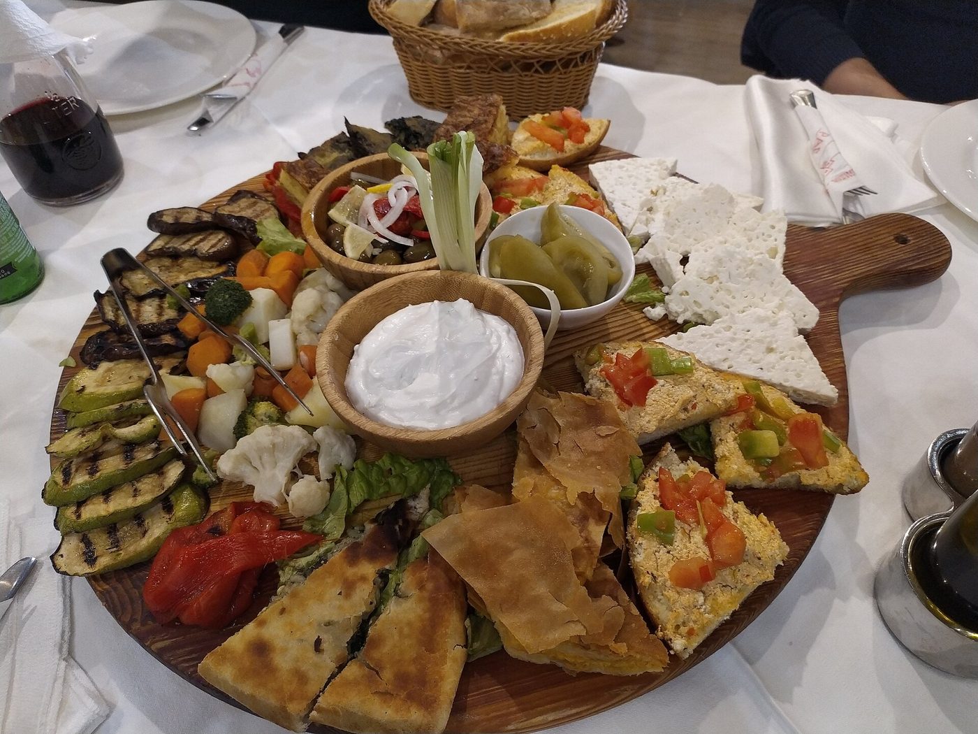 A table of Albanian dishes