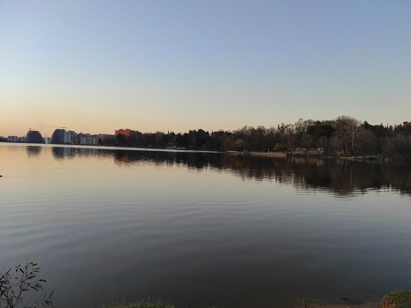 Lake at sunset